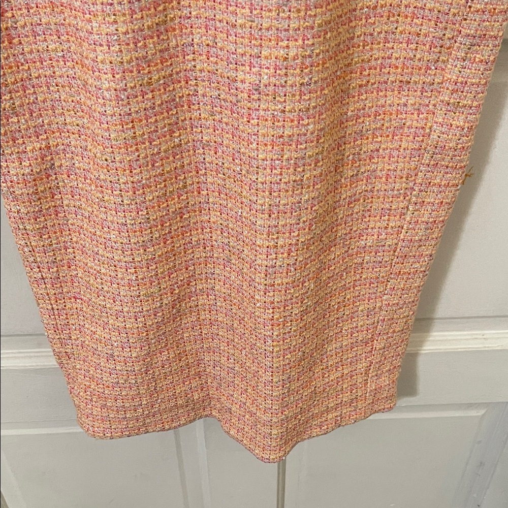 Chic Tweed Midi Dress in Pink - Picture 3 of 5